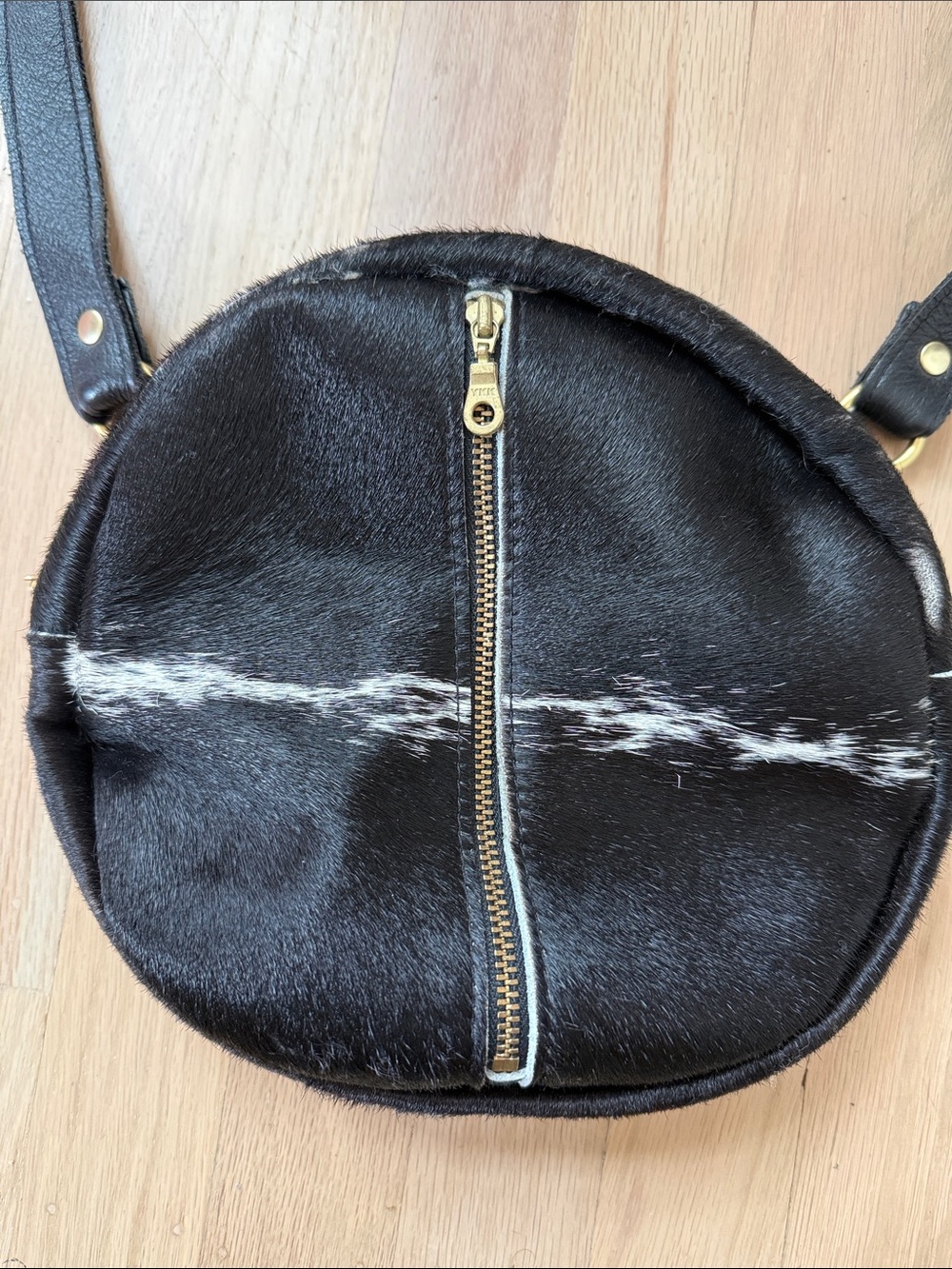 Genuine Cowhide and leather Circle Cross Body.